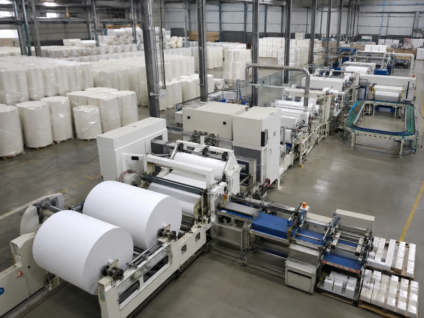 Paper and tissue converting production line